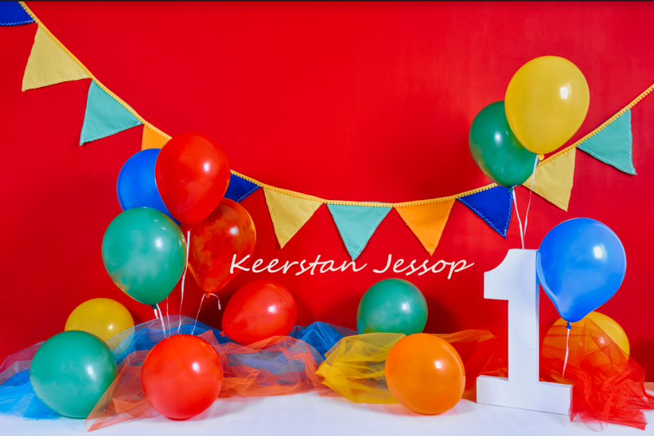 Kate  1st Geburtstag Hintergrund Junge für Fotografie von Keerstan Jessop - Kate Backdrop.de